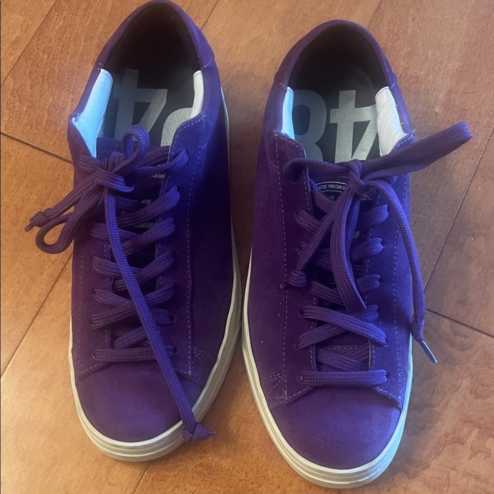 Ladies P448 purple suede sneakers